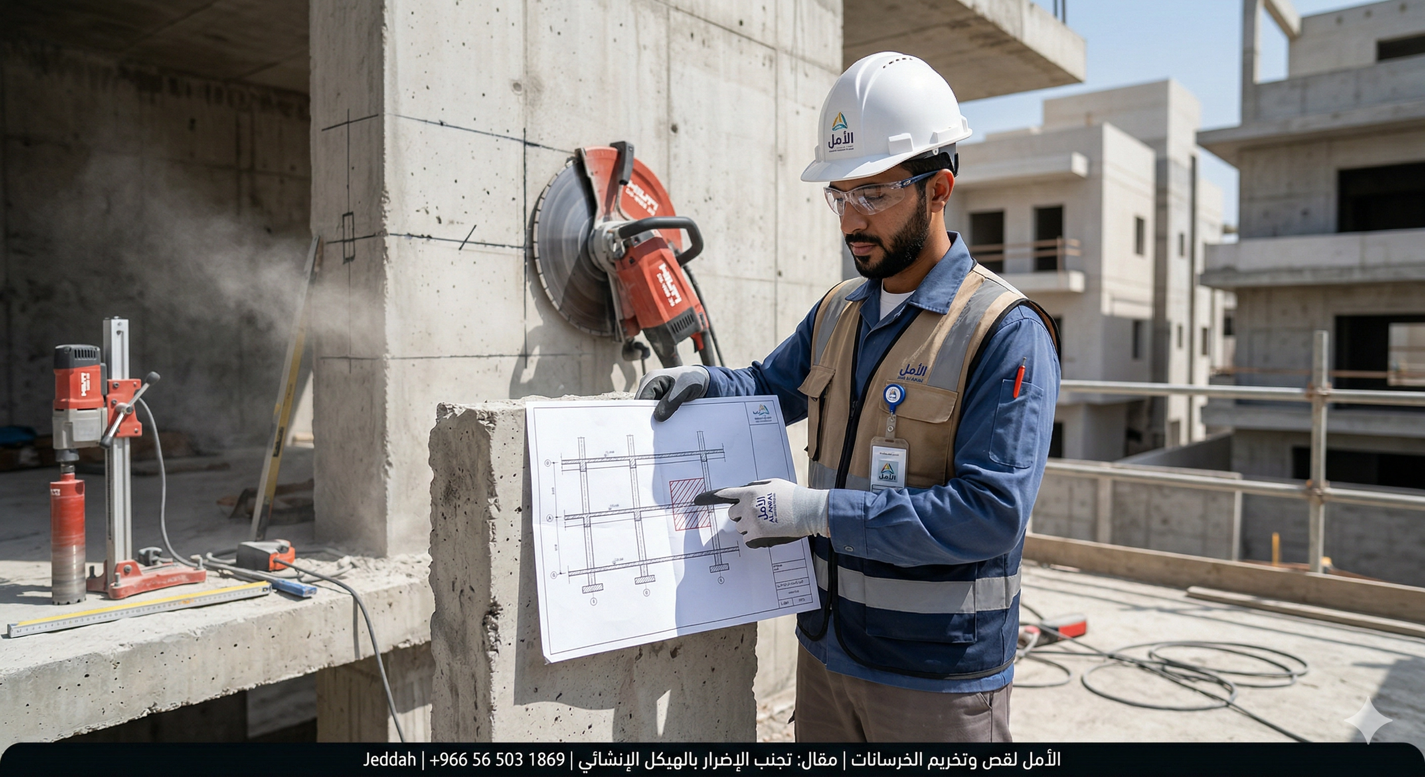 تجنب الإضرار بالهيكل الإنشائي أثناء تخريم الخرسانة