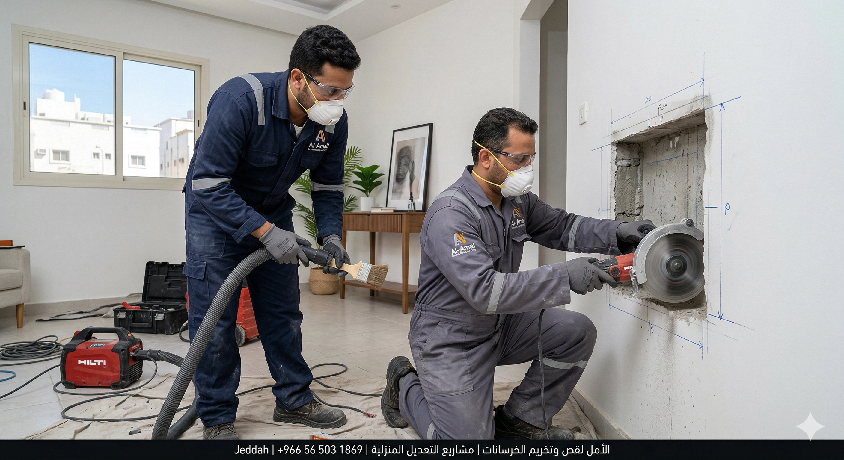 تخريم مبنى إداري — فتحات بنية تحتية